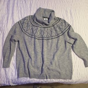 Gray Cowl Neck Sweater